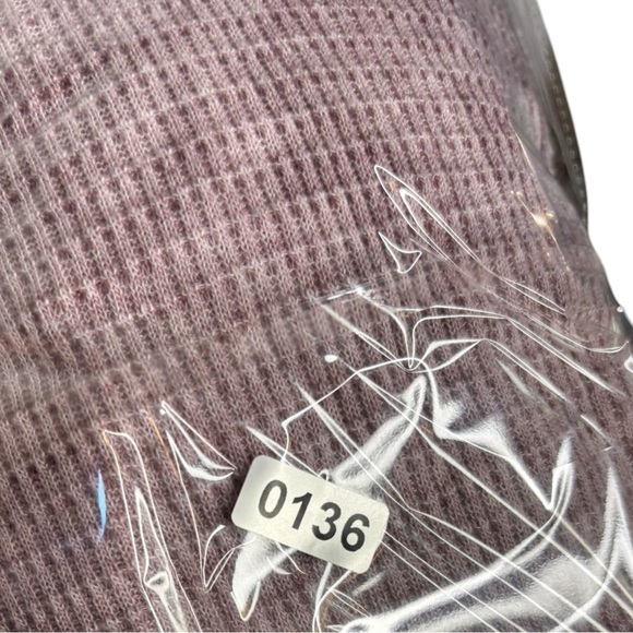 Free People We The Free Pacific Thermal Long Sleeve Deep V-Neck Purple Size XS - Picture 11 of 11